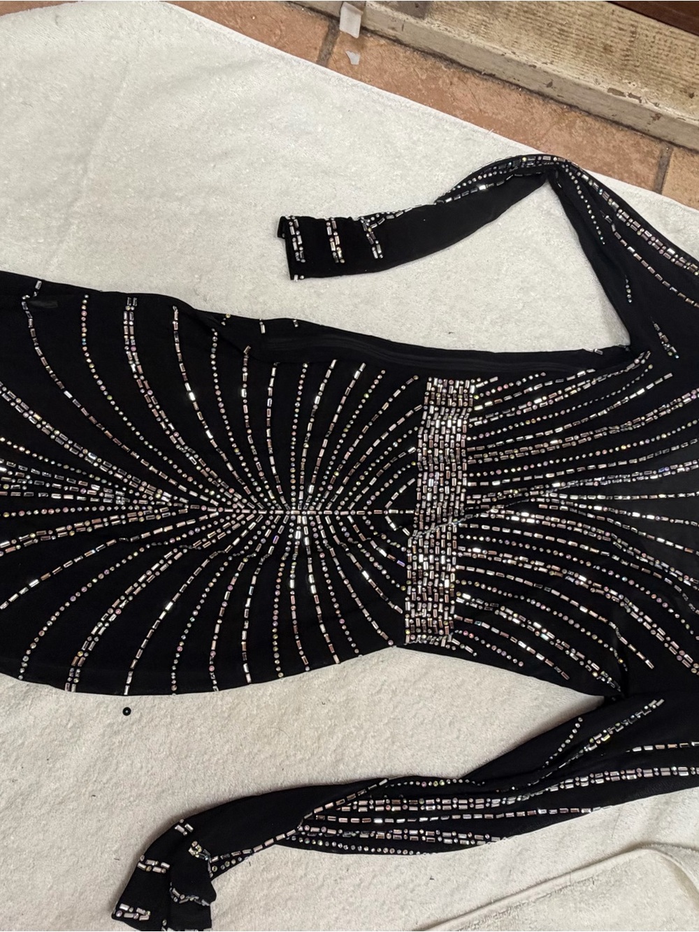 Windsor Black  Beaded Evening Gown
